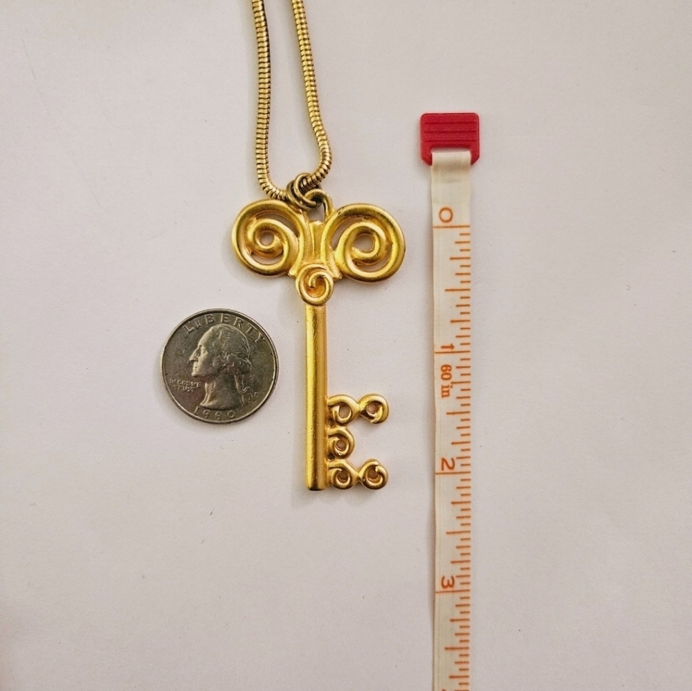 Anne Klein Gold Key Necklace - Picture 4 of 11